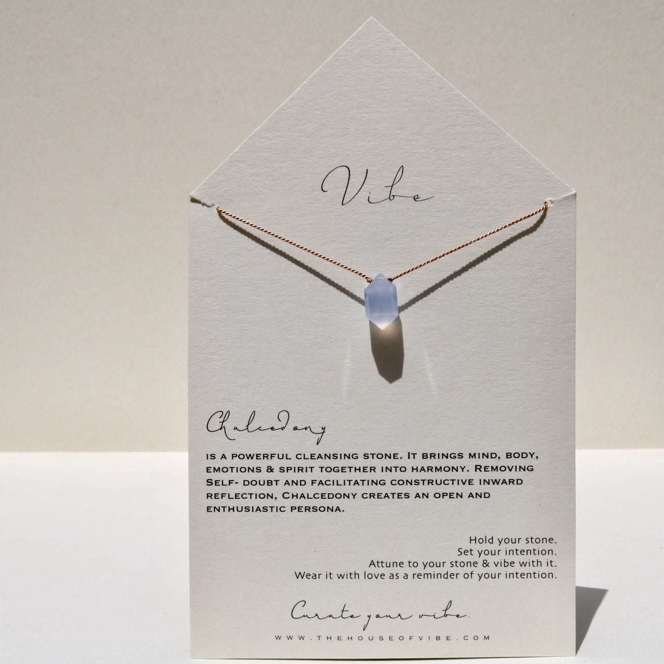 Chalcedony Double Tourminated Necklace by VIBE