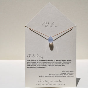 Chalcedony Double Tourminated Necklace by VIBE