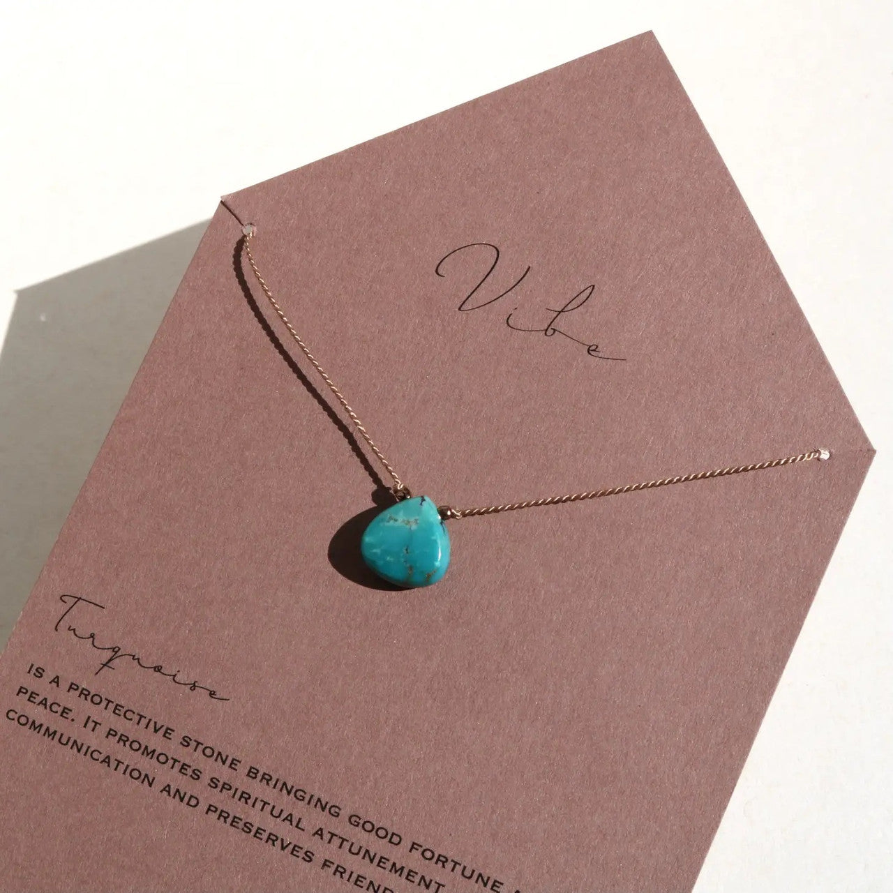 Turquoise Single Drop Necklace by VIBE