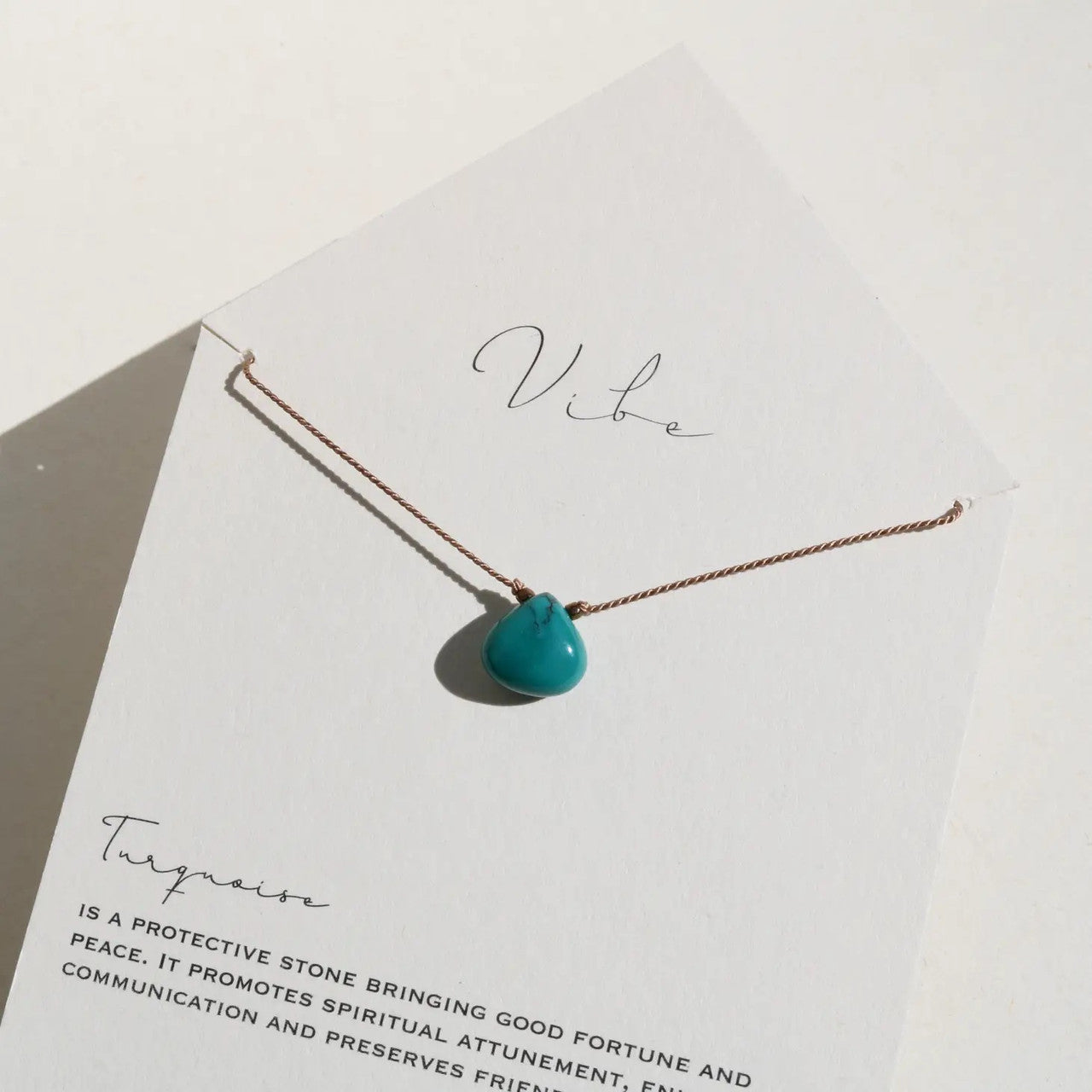 Turquoise Single Drop Necklace by VIBE