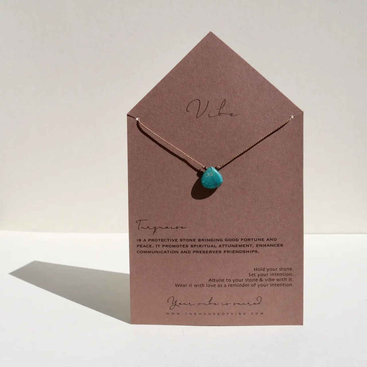 Turquoise Single Drop Necklace by VIBE