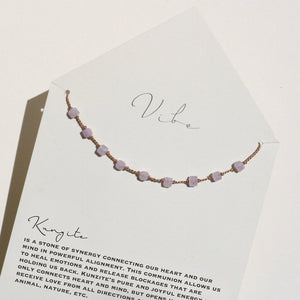 Kunzite + Silk Necklace by VIBE