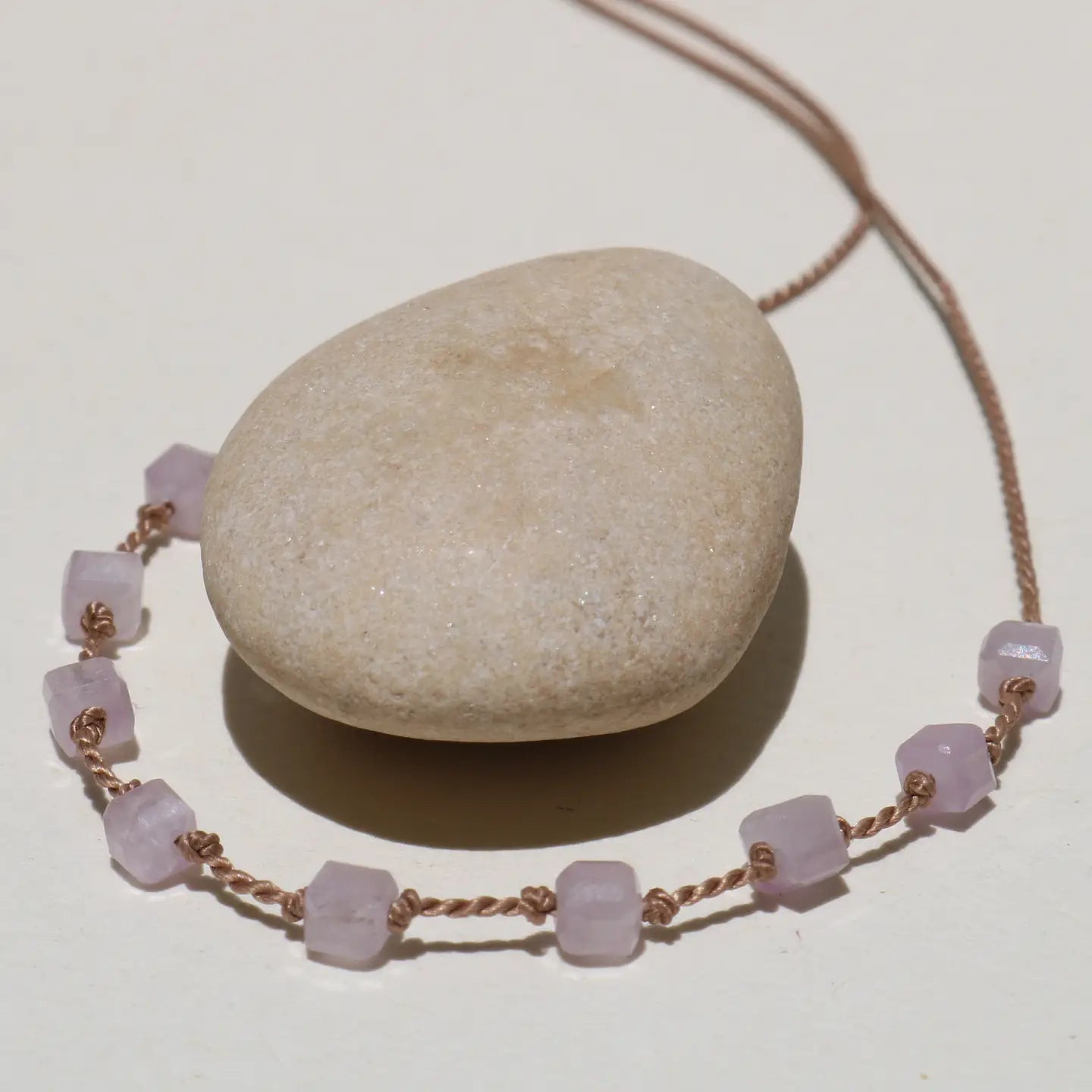 Kunzite + Silk Necklace by VIBE