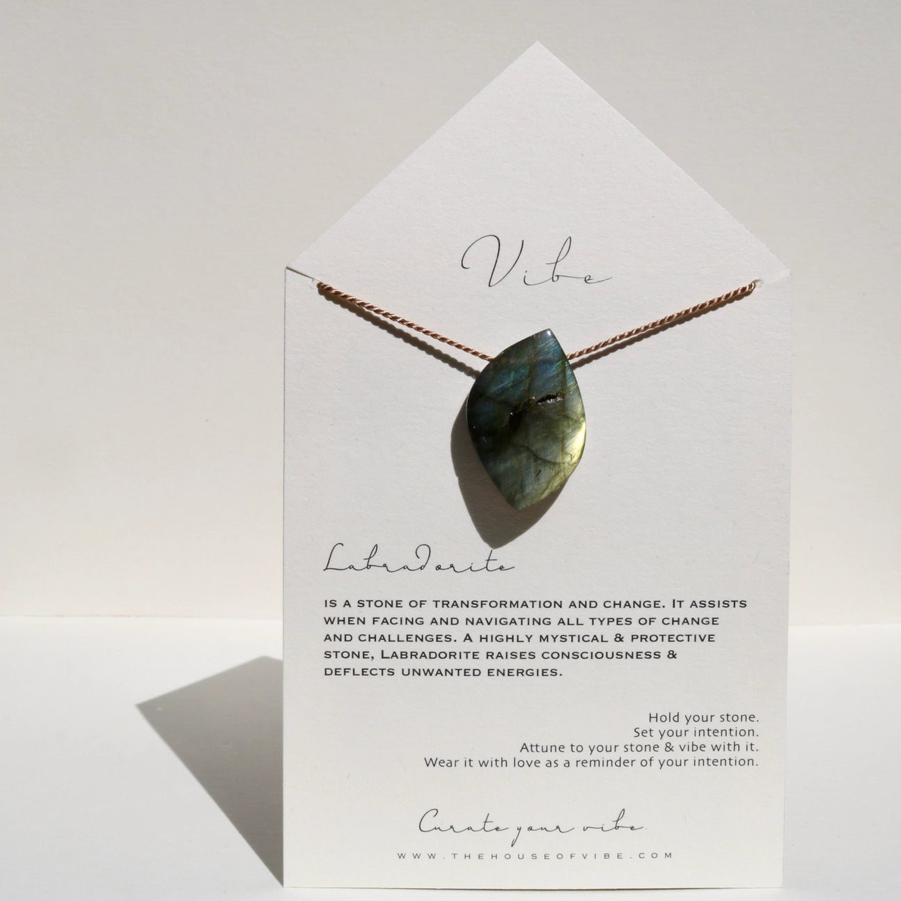 Labradorite Necklace by VIBE + Single Crystal