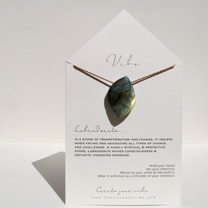 Labradorite Necklace by VIBE + Single Crystal