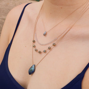 Labradorite Necklace by VIBE + Single Crystal