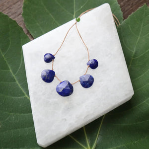 Lapis + Silk Necklace by VIBE + 5 Stones