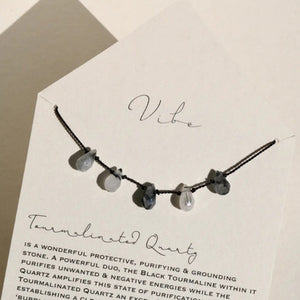 Tourmalinated Quartz Necklace by VIBE