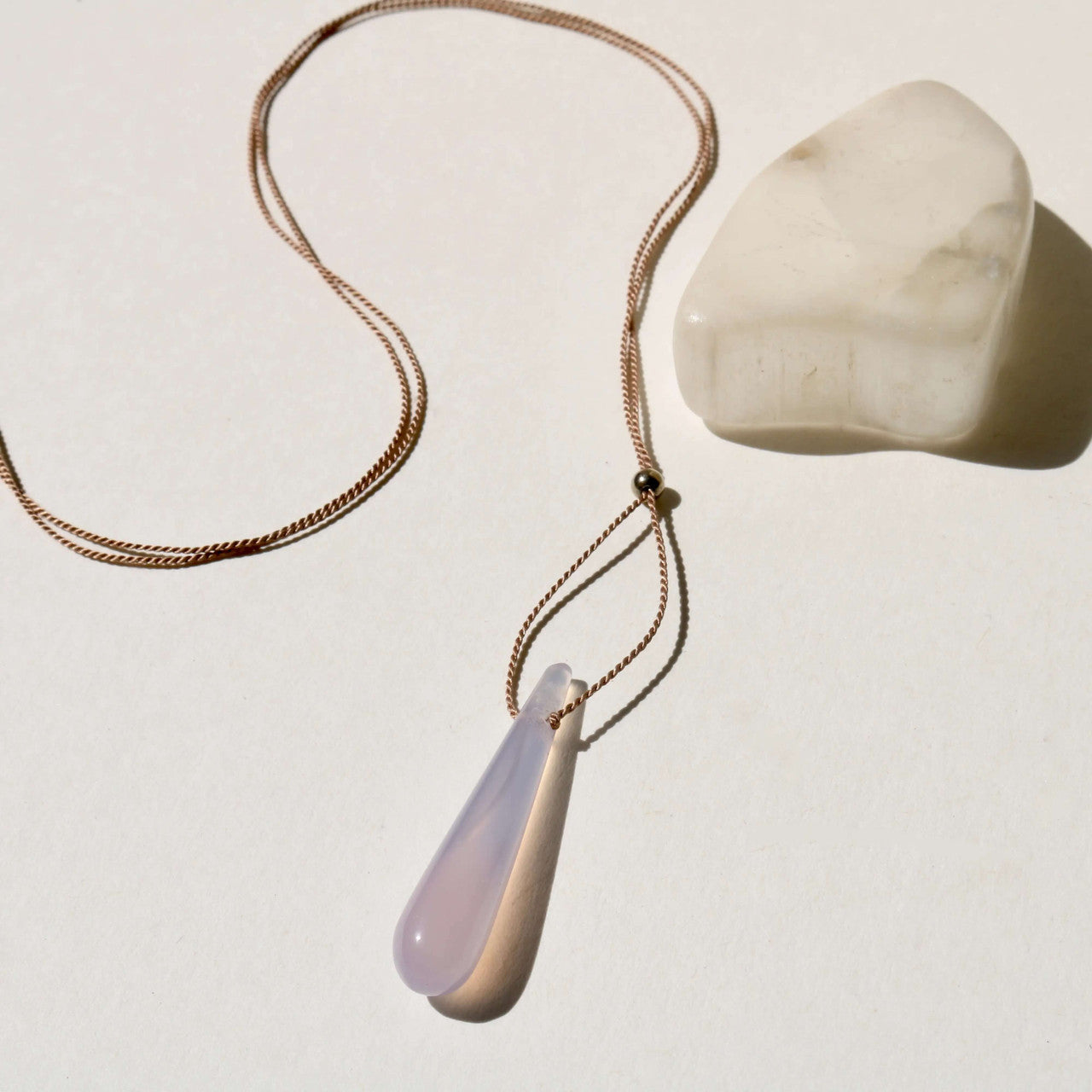 Chalcedony Single Drop Necklace by VIBE