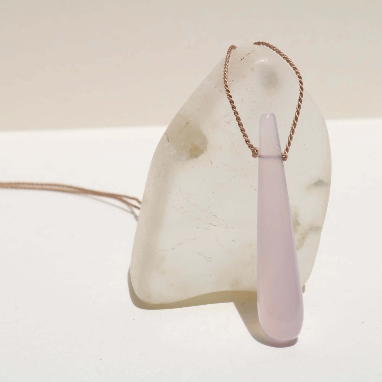 Chalcedony Single Drop Necklace by VIBE