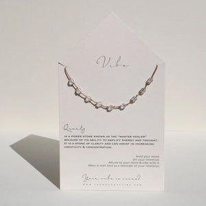 Quartz 9 Stone + Silk Necklace by VIBE