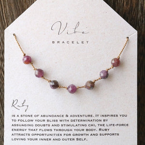 Ruby 9 Stone Necklace by VIBE