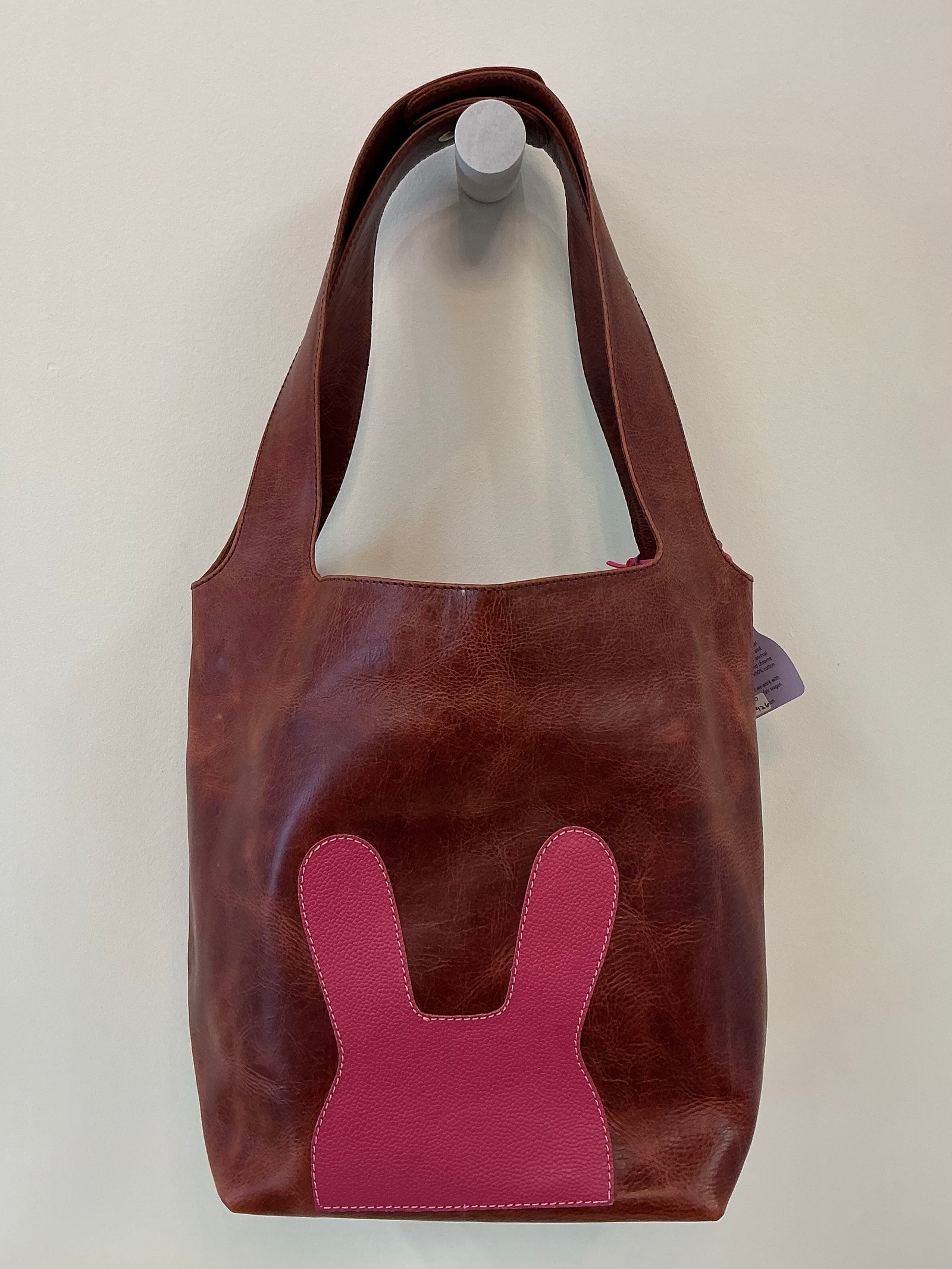 Working Girl Tote by design Girls World - Magenta + Café