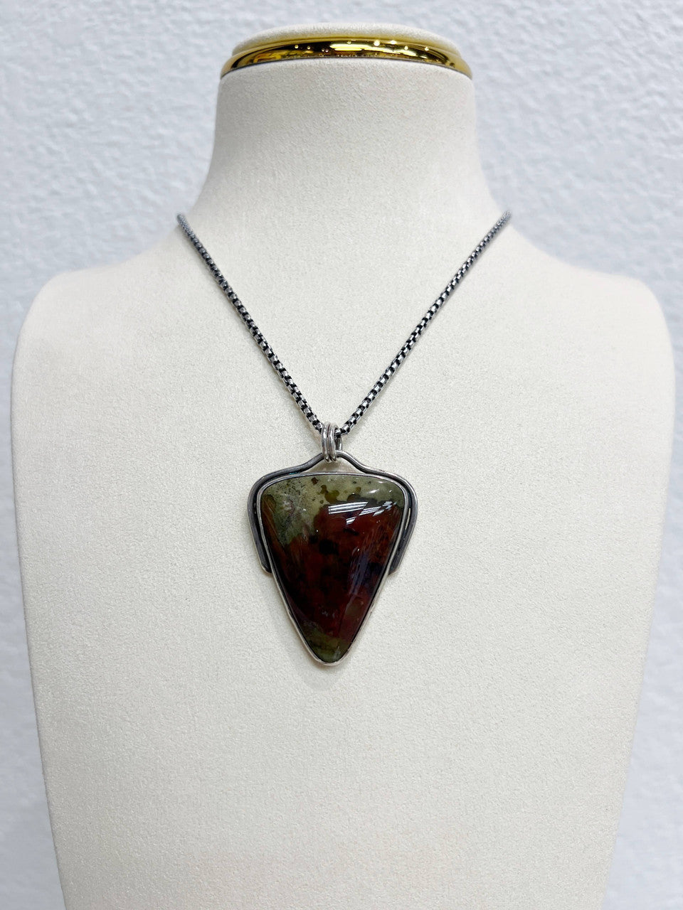 Big Bend Agate and Sterling Silver Necklace by Zach Wright