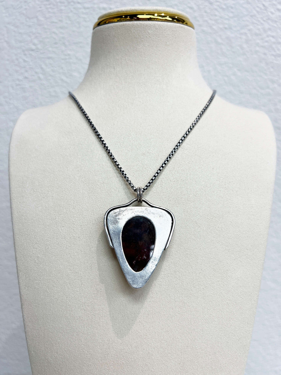 Big Bend Agate and Sterling Silver Necklace by Zach Wright