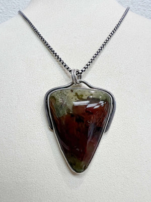 Big Bend Agate and Sterling Silver Necklace by Zach Wright