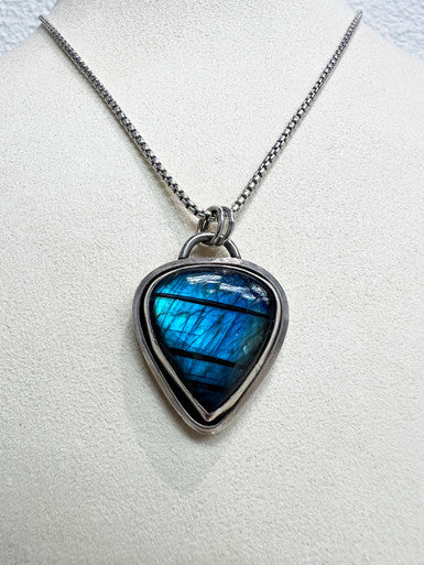 Labradorite and Sterling Silver Necklace by Zach Wright