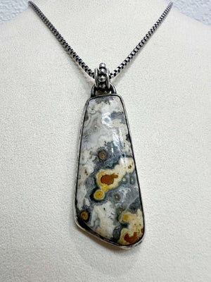 Ocean Jasper and Sterling Silver Necklace by Zach Wright