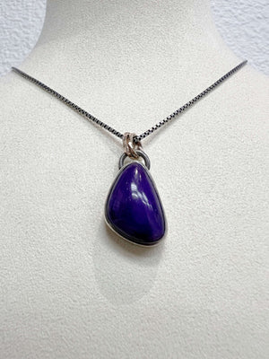 Rare Sugilite and Sterling Silver Necklace by Zach Wright