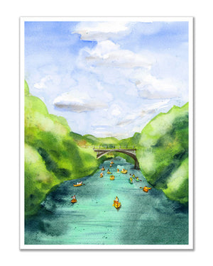 Ladybird Lake in Austin Tx Print by Zoee Xiao + 11"x14"