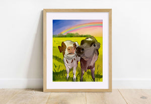 Moo Print by Zoee Xiao + 11"x14"