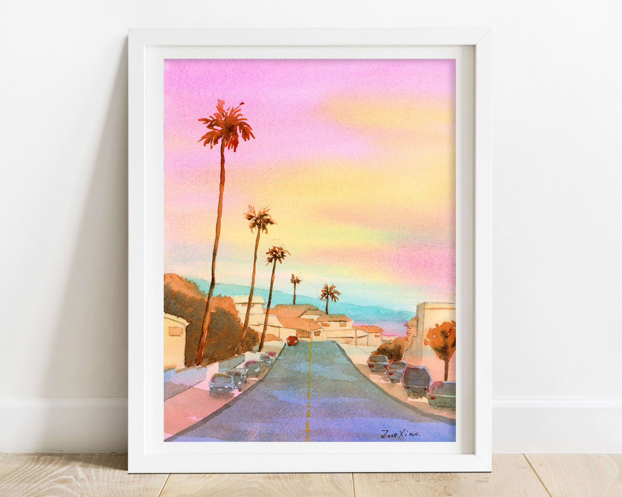 Coastal Sunset Print by Zoee Xiao