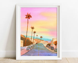 Coastal Sunset Print by Zoee Xiao