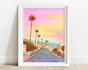 Coastal Sunset Print by Zoee Xiao