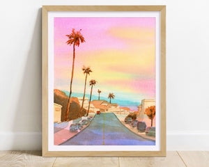 Coastal Sunset Print by Zoee Xiao + 11"x14"