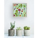 Wildflowers - Spanish Lavender & Pink Turk's Cap - Blue Mini Framed Canvas by Eli Halpin