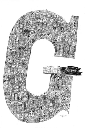 G is for Graveyard Print by Chris Celusniak