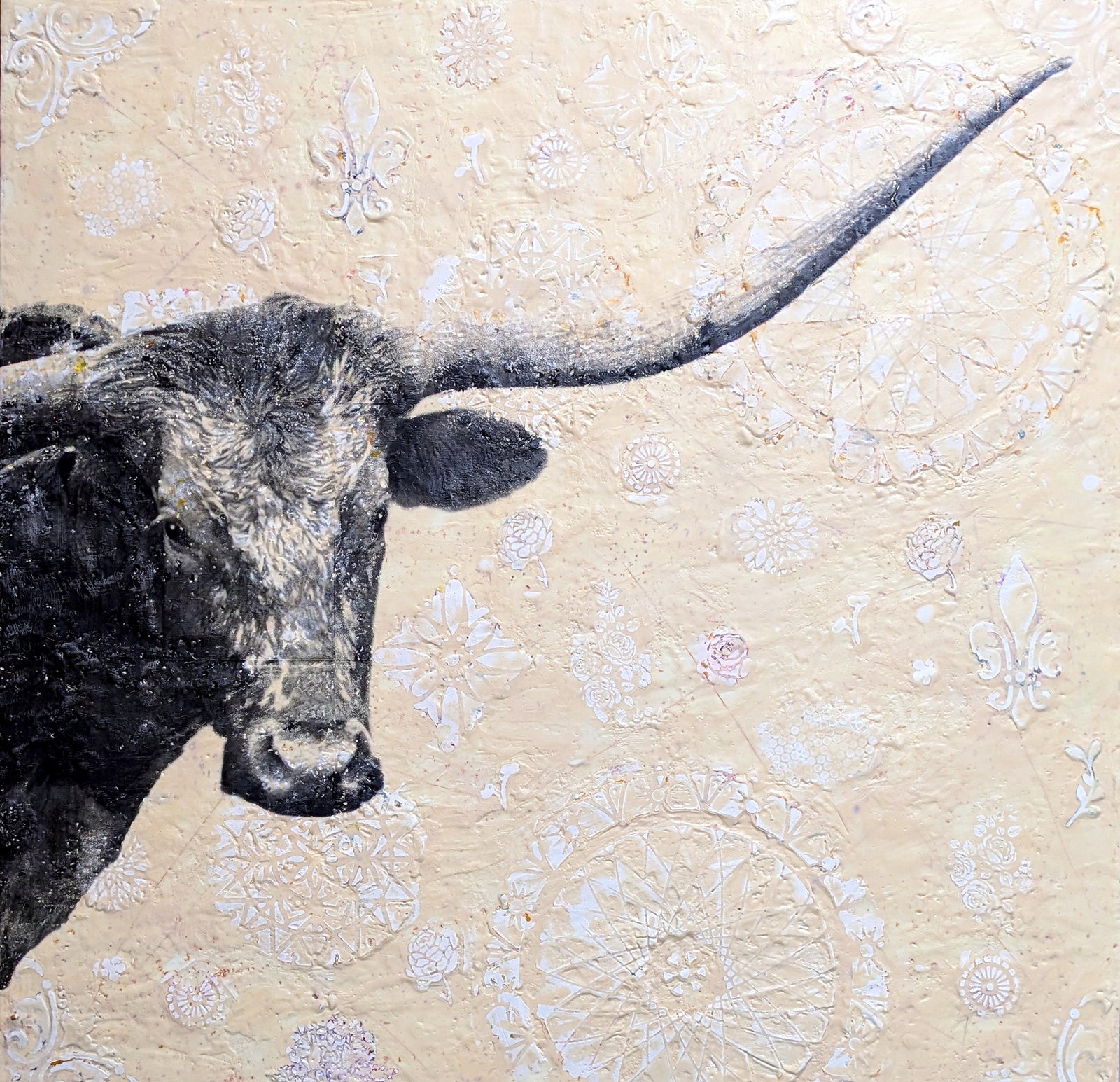 Side Look Longhorn by Carol Aaron