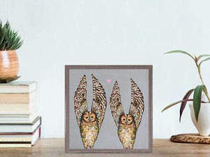 Owl Love Mini Framed Canvas Print by Eli Halpin