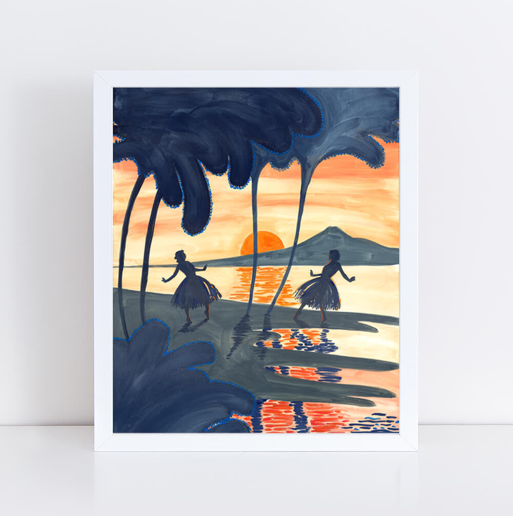 Hula at Sunset Print by Emily Mercedes + 11" x 14"