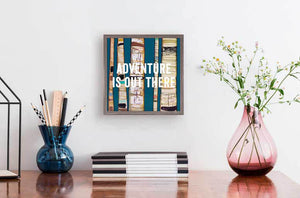 Adventure is Out There Mini Framed Canvas Print by Eli Halpin