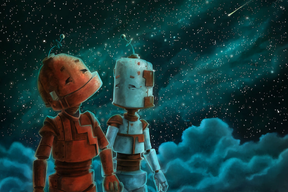 Beyond Bots - Robots in Rowboats by Lauren Briere + Paper Print