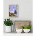 Tall Girl on Lavender Mini Framed Canvas Print by Eli Halpin