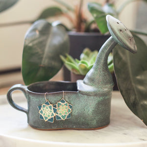 Succulent Earrings by Remnant Studios