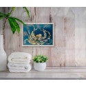 Octopus In The Deep Blue Sea Mini Framed Canvas Print by Eli Halpin