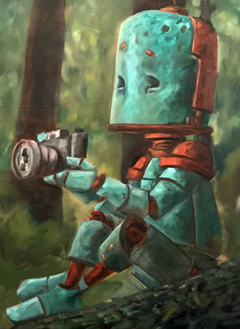 Camera Bot - Robots in Rowboats by Lauren Briere + Paper Print