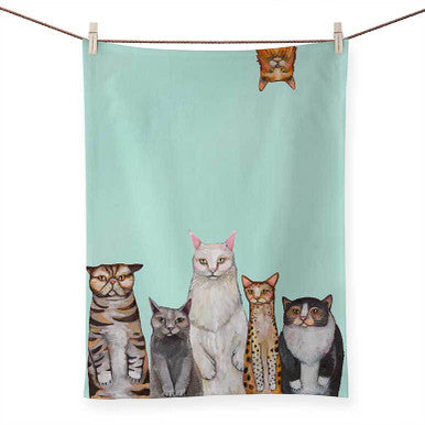 Cats Cats Cats Dish Towels by Eli Halpin