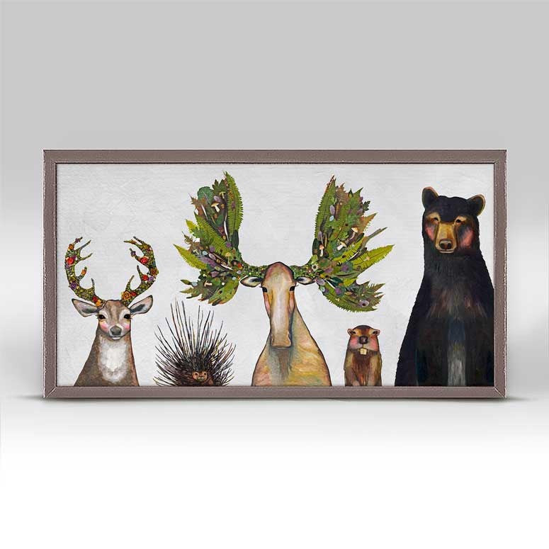 Forest Five Mini Framed Canvas Print by Eli Halpin