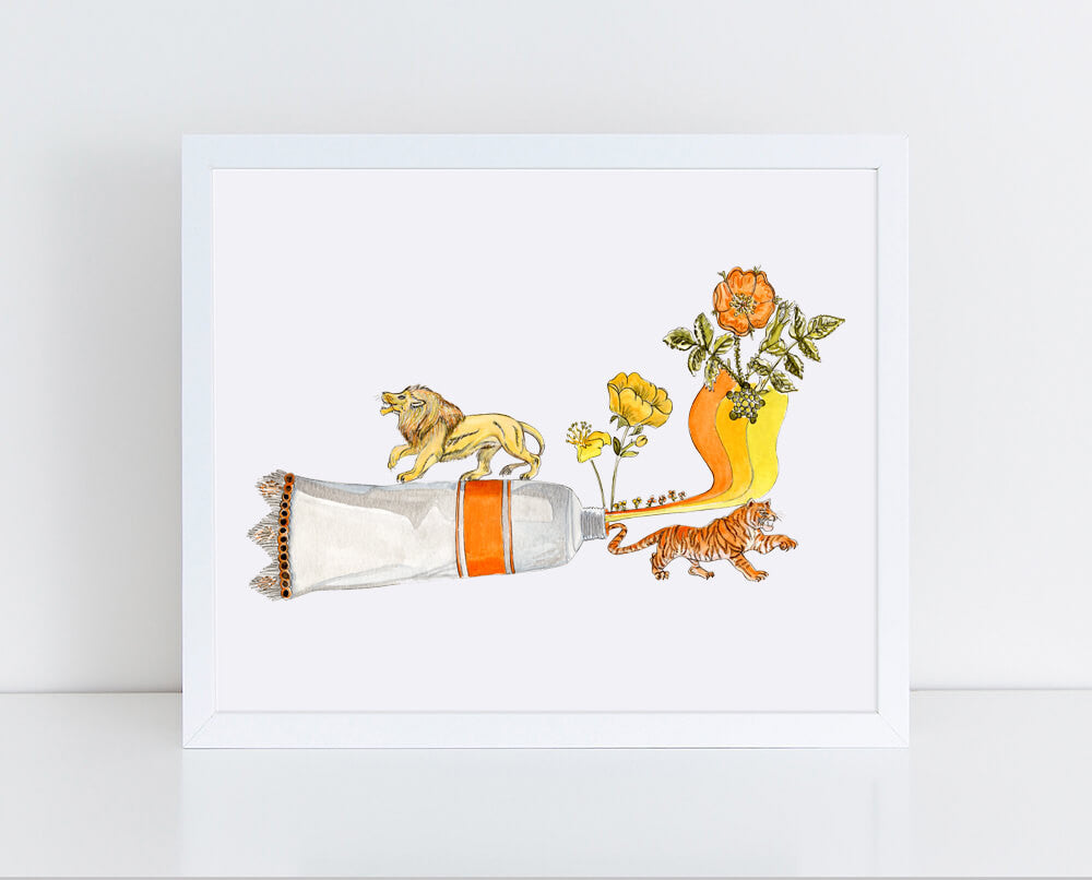 Orange You Wild Print by Emily Mercedes + 11" x 14"