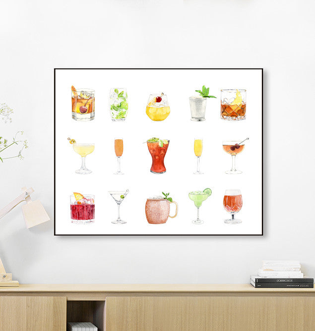 Cocktail Collection Print by Emily Mercedes + 11" x 14"