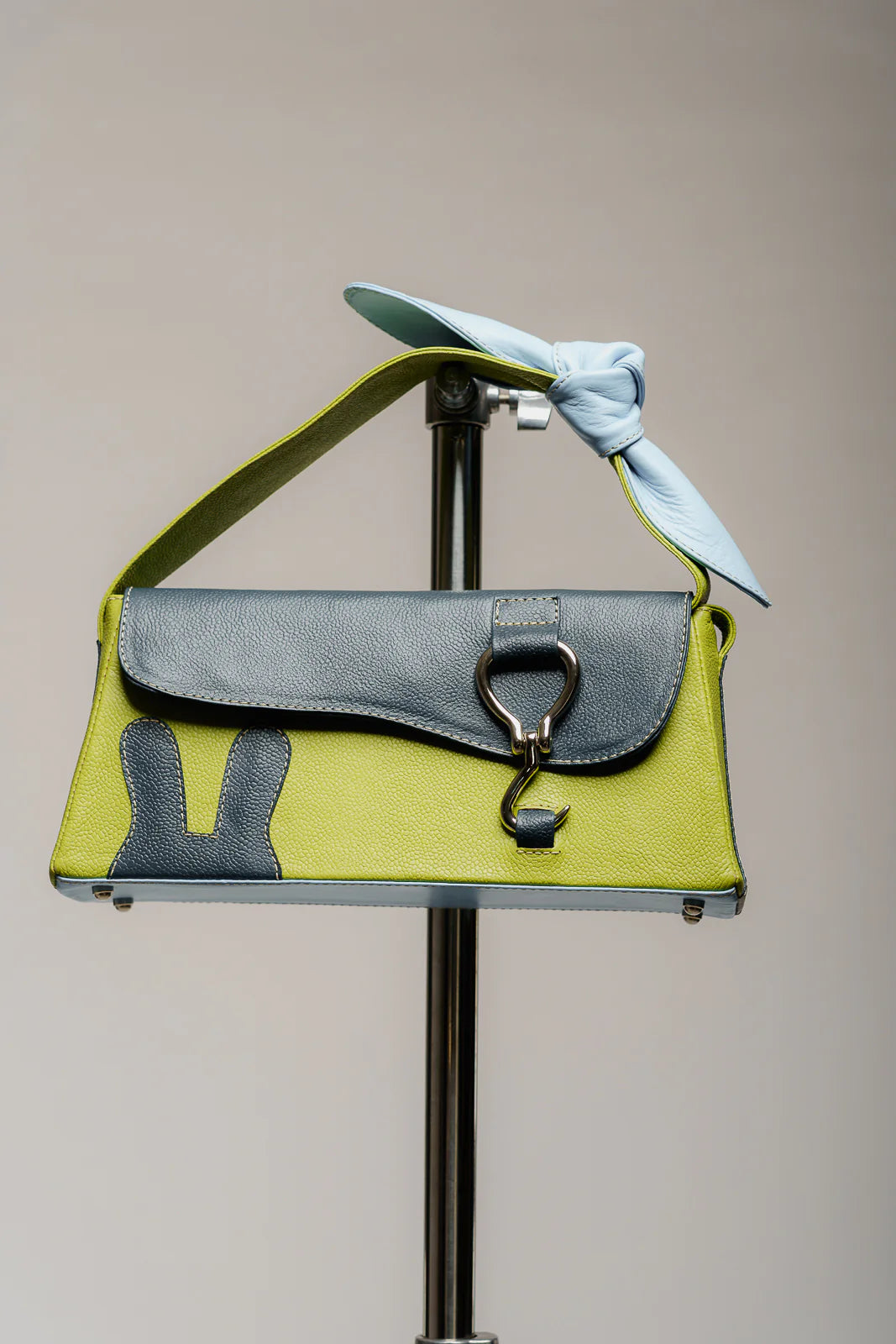 Bunny Ears Box Handbag by design Girls World - Blue and Green