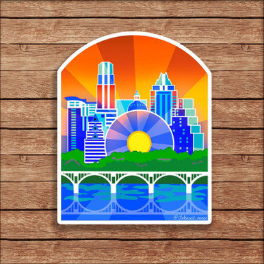 ATX Skyline Sunrise Sticker by Tabasco Sass