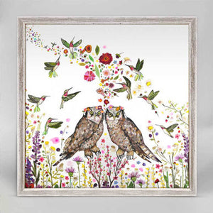 Ruby Throated Hummingbird Watch Mini Framed Canvas Print by Eli Halpin