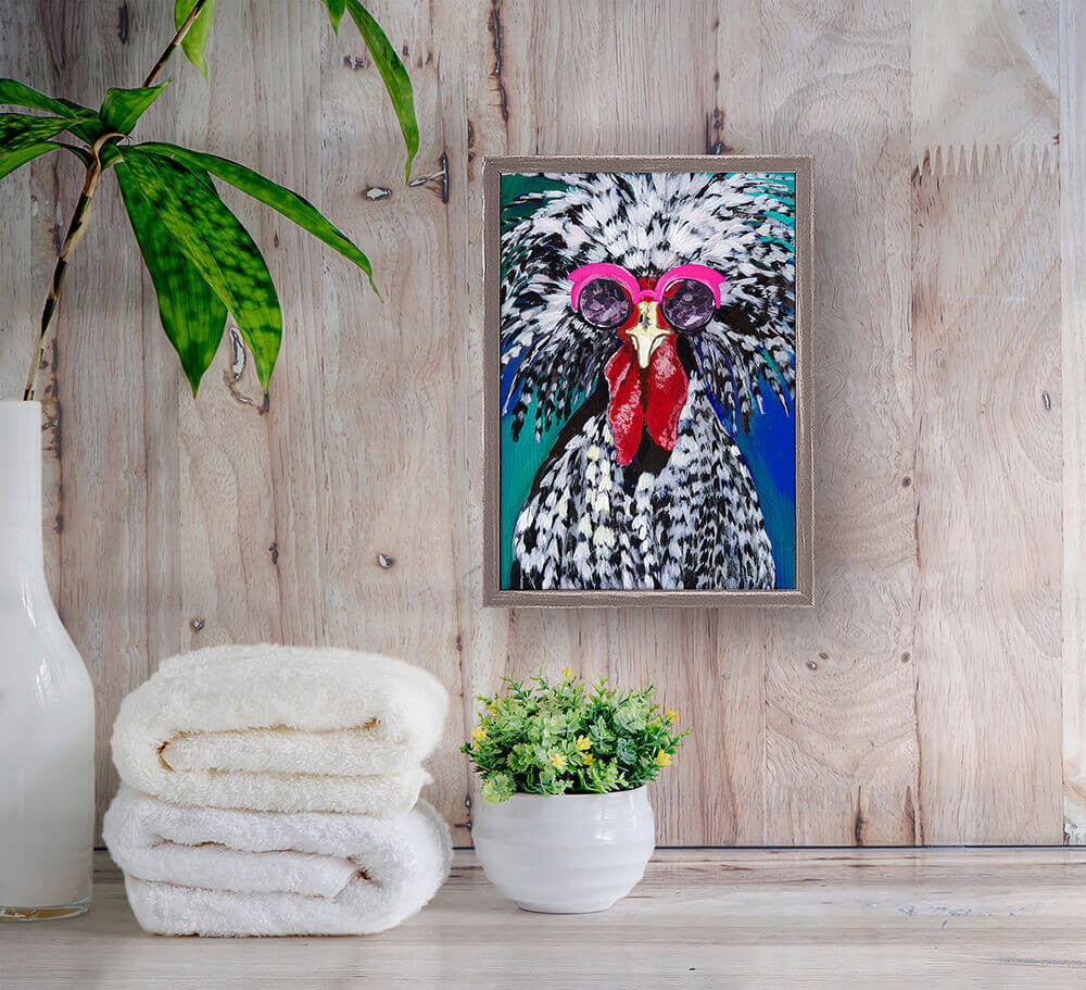 Polish Chicken Mini Framed Canvas Print by Stationery Bakery