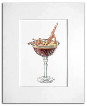 Espresso Martini Print by Maridad Studio - Framed