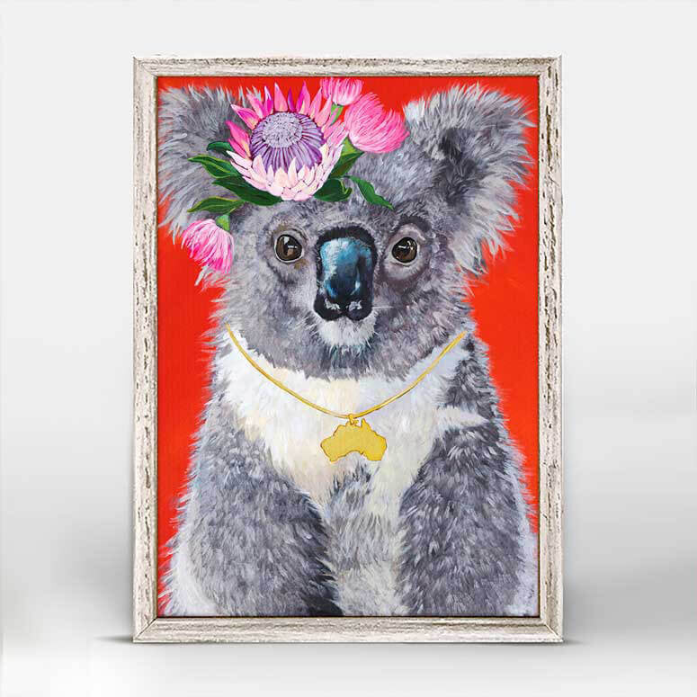 Heart of Australia Mini Framed Canvas Print by Stationery Bakery